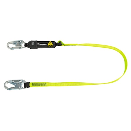 Safewaze Arc Flash Rated Shock Absorbing Lanyard, 6 ft. Length, Snap Hook, Forged Steel, 1 Leg(s) FS560-AF